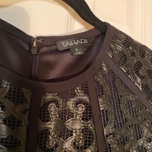 NWT awesome TAHARI BLACK DRESS size 2